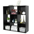 thumbnail image 5 of SuperDeal 9-Cube 3 Shelves Organizer MDF Cabinet Bookcase Black, 5 of 10