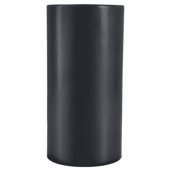 Serene Spaces Living Black Ceramic Cylinder Vase, Measures 8" T & 4" Dia.