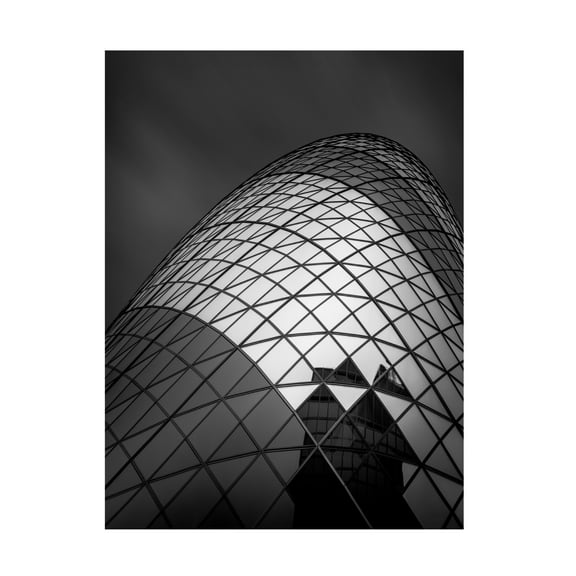 Canvas Wall Art - Ahmed Thabet 'The Gherkin' Wall Art for Living Room, Bedroom, or Office D?cor by Trademark Fine Art - 14 x 19 Inches