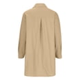 thumbnail image 4 of Yuyuzo Womens Button down Shirts Long Sleeve Lapel Collared Tunic Tops Solid Color T-Shirt Dresses, 4 of 7