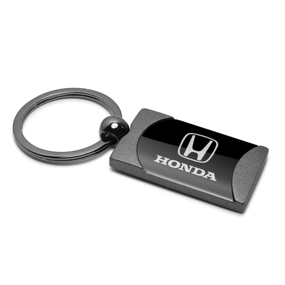 Honda Logo Two Tone Rectangular Gun-Metal Key Chain