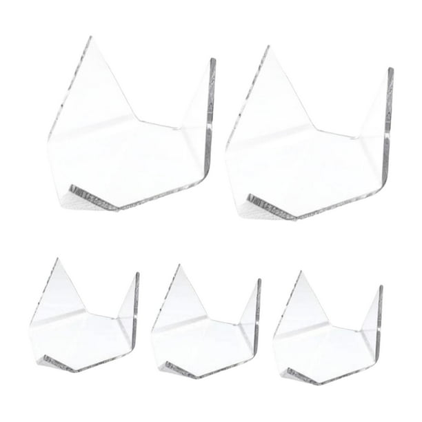Soporte de exhibición triangular acrílico, caballete con soporte para decoración del hogar, soporte de exhibición de roca para bolas de cristal para 39x19 cm