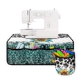 thumbnail image 2 of ZIATUBLE Sunflower Sewing Machine Mat Reduce Vibration Cow Print Sewing Machine Muffling Mat Leopard Print Sewing Machine Pad for Table with Extra Removable Storage Pockets, 2 of 5