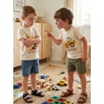 thumbnail image 6 of BemeyourBBs Kids Toddler Baby Boy Big Brother Outfits Excavator T-shirt Short Sleeve Crew Neck Engineering Car Letters Print Summer Pullover Tee Tops Clothes, 6 of 9