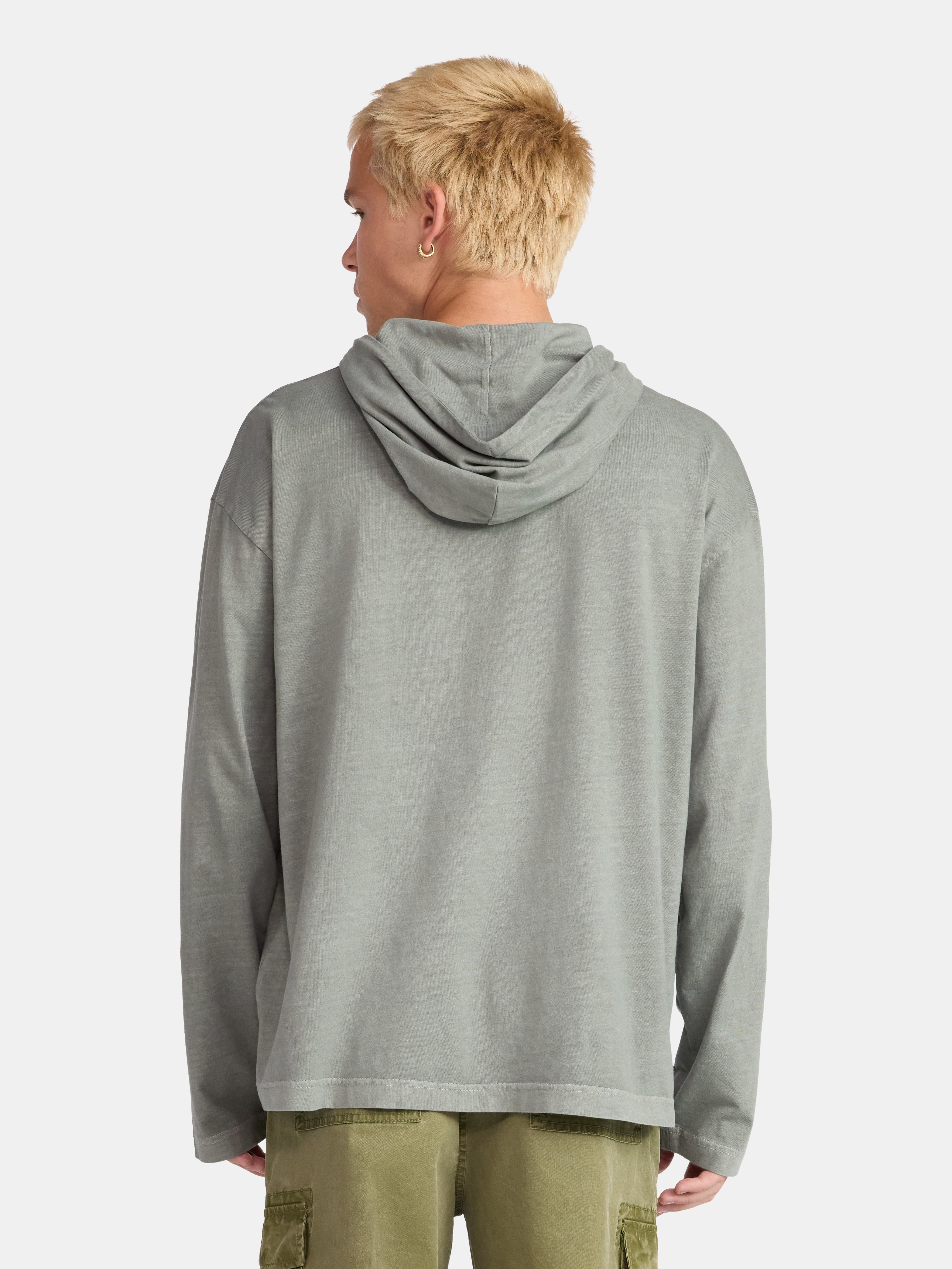 No Boundaries Men's & Big Men's Cotton Long Sleeve Jersey Tee Shirt Hoodie, Sizes XS-5XL