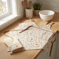 thumbnail image 2 of Winnie The Pooh 3-Piece Mommy and Me Apron and Oven Mitt Kitchen Set, 100% BCI Cotton, Non-Slip Grip, Heavy Duty & Durable, Tan & Brown, Disney, 2 of 9