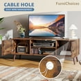 thumbnail image 4 of EDX 55-60 Inch TV Stand, Entertainment Center, Adjustable Wooden TV Table, Rust Brown, 4 of 8