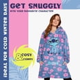 thumbnail image 3 of Sudadera con capucha Disney Stitch Fleece para mujer azul/rosa, 3 of 6