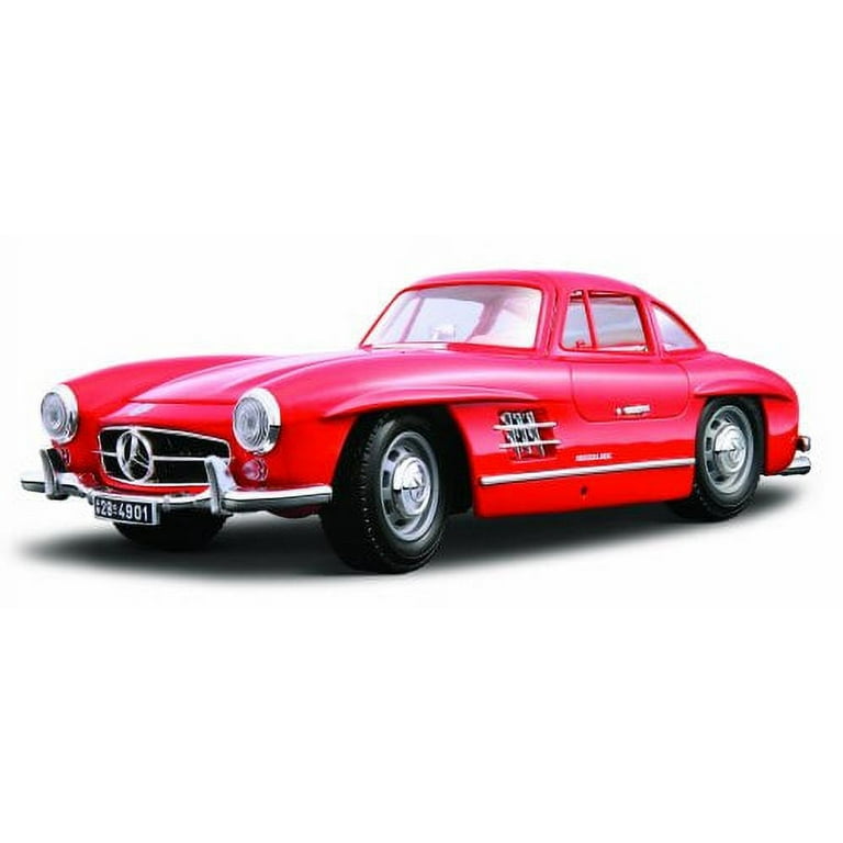 1954 Mercedes Benz 300SL Gullwing Red 1/18 Diecast Model Car by