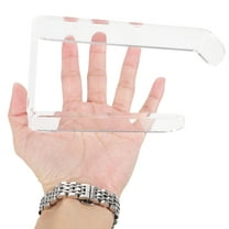 WRISTBIQUE Transparent Acrylic Wall Mounted Paper Towel Holder for Kitchen Bathroom Space Saving 1Set