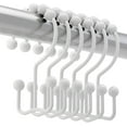 thumbnail image 1 of Titanker Ganchos para Cortina de Ducha, Ganchos de Ducha de Doble Deslizamiento de Metal Resistentes al óxido para Cortinas de Barras de Ducha de baño, Juego de 12 Ganchos - Negro Mate, 1 of 4