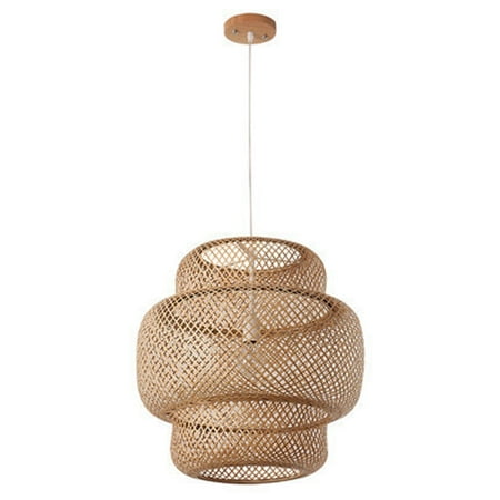 

Firxreer Hand-Woven Chandelier | Boho Chandelier No Bulb | Asian Style Bamboo Hand Woven Bamboo Chandelier Dining Room Bamboo Lantern Chandelier Bedroom Dining Room Pendant Lamp