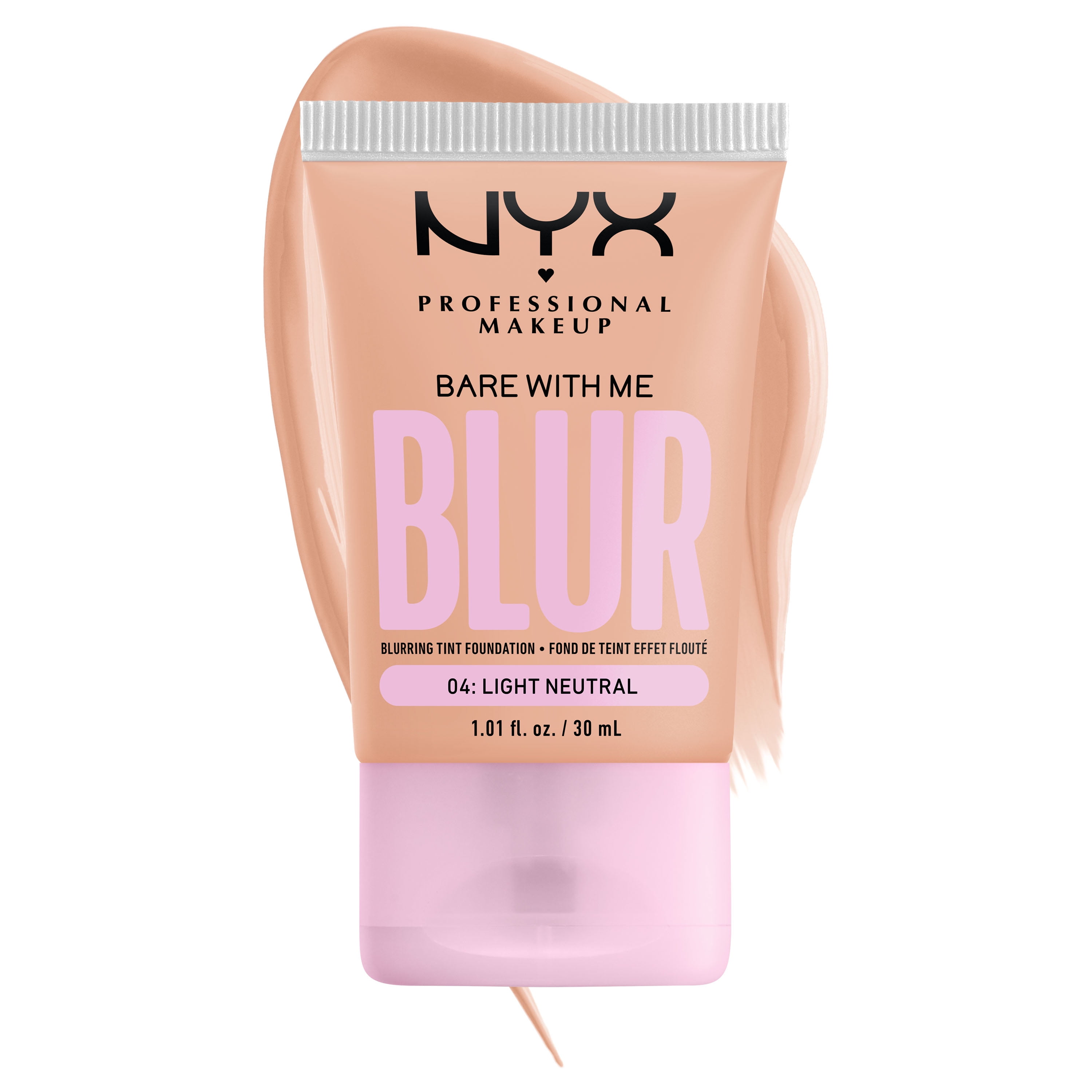 NYX Professional Makeup Bare with Me Blur Skin Tint Foundation, Medium Coverage, Light Neutral