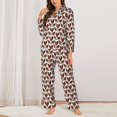thumbnail image 2 of Fotbe A Rooster With Chickens Conjunto de Pijama de Manga Larga para Mujer con Estampado, Ropa de Dormir de 2 Piezas, Conjunto de Casa Suave y Cómodo con Bolsillos-X-Large, 2 of 7