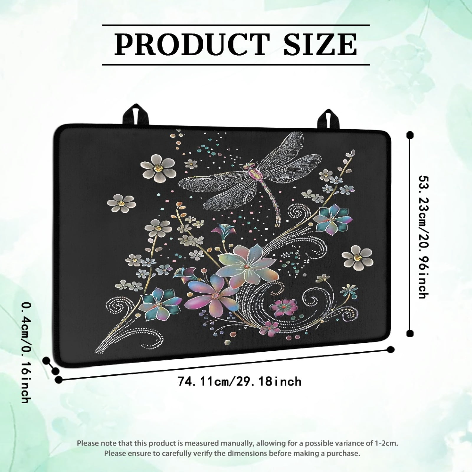 ZIATUBLE Electric Stove Top Cover Induction Stove Top Protector Anti-Scratch Universal Cooktop Mat for Glass Ceramic Stove Top Kitchen Accessories Decor, 29 x 21 Inch, Dragonfly Flower Black