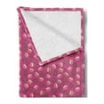 thumbnail image 2 of Cookie Soft Flannel Fleece Throw Blanket, Macaroons with Cream in Between Floating Sugar Themed Graphic, Cozy Plush for Indoor and Outdoor Use, 50" x 70", Pale Fuchsia Dried Rose, by Ambesonne, 2 of 5
