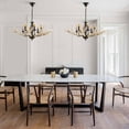 thumbnail image 5 of Aiqidi Vintage Antler Chandelier 6 Lights Rustic Farmhouse Deer Chandelier Fixtures for Dining Room Bar Cafe Decor, 5 of 12