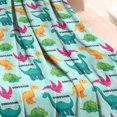 thumbnail image 3 of Colorful Dinosaurs DINO Pattern Blanket,Comfortable Soft Lamb Wool Throw Blanket,All Season,Warm Lightweight Blankets for Sofa Bed Couch Living Room Chair,30"x40", 3 of 4