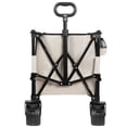 thumbnail image 4 of CoSoTower Foldable Wagon with Extended Tailgate, Extra Long Extender Wagon Cart,Beach Wagon Cart Heavy Duty 480Lbs with Large All-Terrain Beach Wheels, Khaki- Gray, 4 of 9