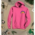 thumbnail image 3 of S4E Men's Rainbow Flag LGBTQ Gay Pride Hoodie Sweatshirts Large Heliconia Pink, 3 of 4