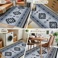 thumbnail image 6 of 2.7x5 Area Rugs, Blue Aztec Non-Skid Rubber Backing Large Rectangle Rugs - Living Room Bedroom Home Office, Boho Southwest Farmhouse Ethnic Motifs Indoor Floor Mat Carpets Washable Rug, 6 of 9