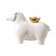 thumbnail image 2 of Estatua de caballo de dinero, decoración de mesa, fina mano de obra, figurita de resina Feng Shui Blanco, 2 of 9