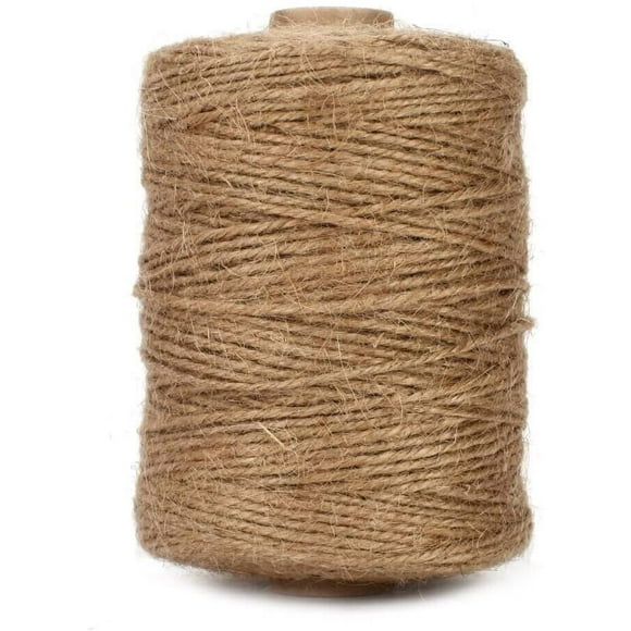 Tenn Well Natural Jute Twine, 500 Feet 3Ply Arts and Crafts Jute Rope Packing String for Gifts, DIY Crafts, Festive