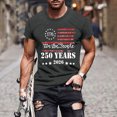 thumbnail image 2 of Mens Fourth of July Shirt Usa 250Th Anniversary Patriotic T-Shirts American Flag Tops Round Neck Short Sleeve Printed Tees, 2 of 5