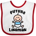 thumbnail image 3 of Inktastic Future Lineman in Training Baby Boys Baby Bib, 3 of 4