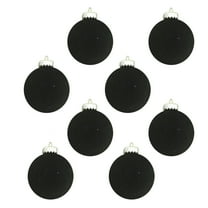 Fwttom Furry Christmas Balls Set of 8 - Deluxe Shatterproof Christmas Ball Ornaments, Xmas Tree Hanging Ornaments with Hanging Loop, Holiday Wedding Christmas Decor Party Supplies, 3", Gray