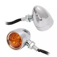 thumbnail image 4 of ALLTIMES Motorcycle LED Turn Signal Indicator Lights Braking Light, Universal for Most 12V 10mm Screw Motorcycle for Harley for Yamaha, Aluminum Housing, Silver, 4 of 7