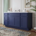 thumbnail image 2 of 60 in. W x 21 in. D x 32.5 in. H Bath Vanity Cabinet without Top in Blue, 2 of 5