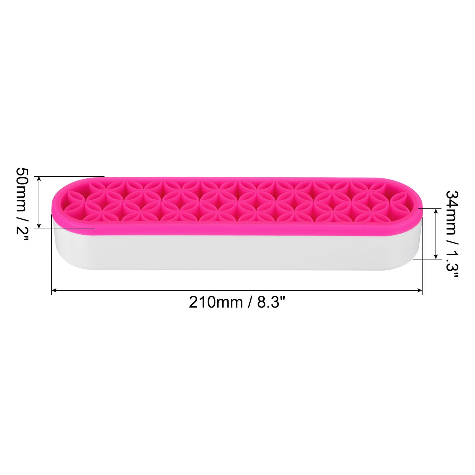 REGALWOVEN Diamond Painted Pen Holder, Silicone Makeup Brush Holder Storage Box rose red