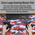 thumbnail image 4 of Keyboard Mouse Pad Blue Home Office Desk Pad Large Mousepads Computer Mat Keyboard Desk Mat Waterproof Non-Slip Rubber Base 35.4" X 15.7" for Game Office, Camouflage with Red Spots, 4 of 6
