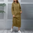 thumbnail image 5 of NMMUED Hoodie Dress for Women Oversized Hoodie Long Hoodie Hooded Dress Casual Sweatshirts for Women Sweatshirt Dress Loose Fit Hoodie Light Green XXL, 5 of 9