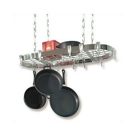 Concept Housewares Oval Steel Hanging Pot Rack