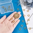 20Pcs 2 Style 304 Stainless Steel Linking Ring Round Ring & Heart ...