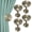 Bronze, variant on KOLAKO Curtain Holdbacks, Metal Small Drapery Tieback Hook , Wall Mounted Decorative Curtain Hold Backs Round Medallion for Living Room, Bedroom, Kitchen, 2 Pack, Silver