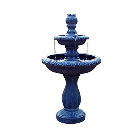 - ASC Solar Water 2-tier Tulip Fountain with Pump Kit