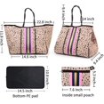 thumbnail image 3 of Tote Bag for Women Neoprene Bag Handbags for Women Rubber Neoprene Perforated Perforated Tote Shoulder Tote Casual Travel Bag Neoprene Beach Bag Beach Bag Neoprene Women's Travel Bag, 3 of 9