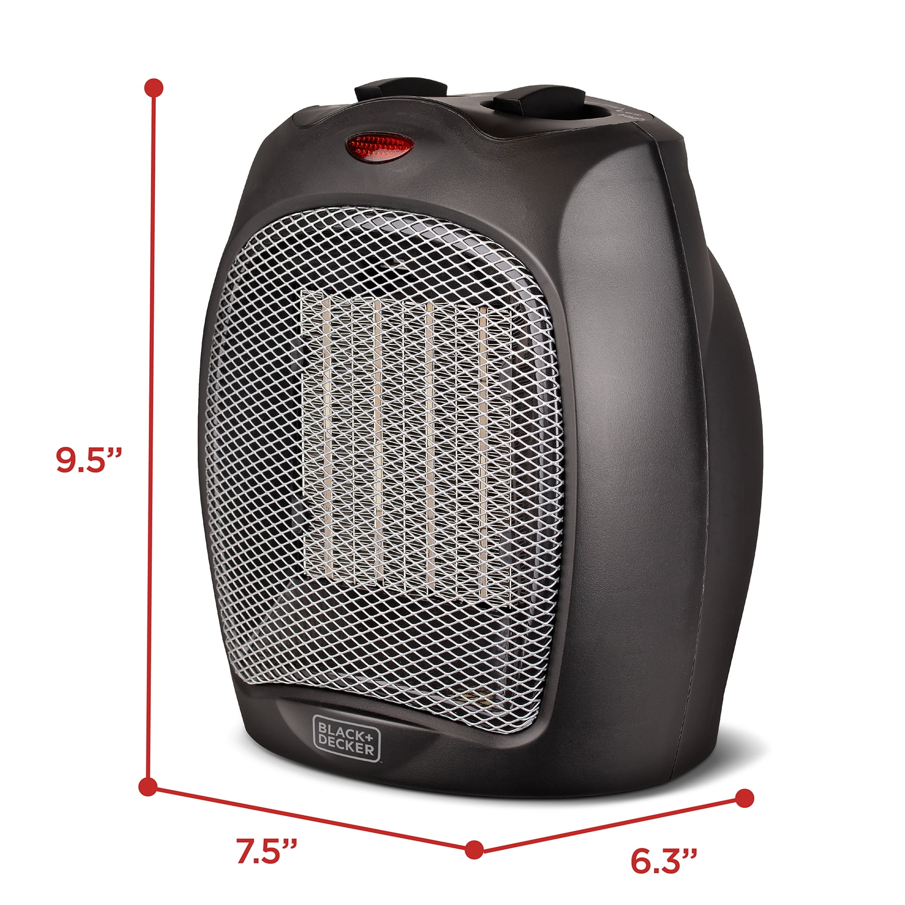 BLACK+DECKER Portable Space Heater, 1500W Small Space Heater with Overheat  Protection for Indoor Use, White