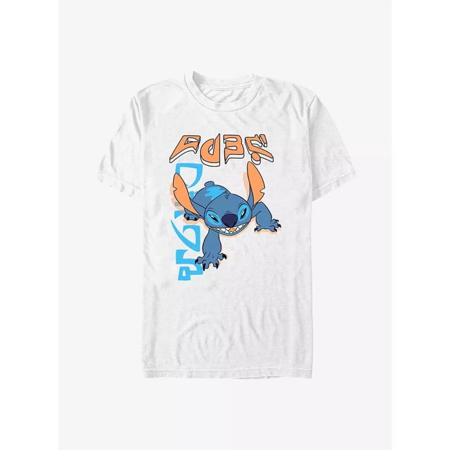 Disney Lilo & Stitch T-Shirt Graphique Blanc pour Ramper Toutes Tailles P-5TG