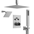 EVERSTEIN Bathroom ShowerFaucet Set Ceiling Mount Dual Shower Head 12