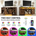 thumbnail image 4 of ANPOO Farmhouse TV Stand for 80 inch TVs, Rustic Entertainment Center TV Cabinet Stands with Power Outlets and LED lights, 4 of 8