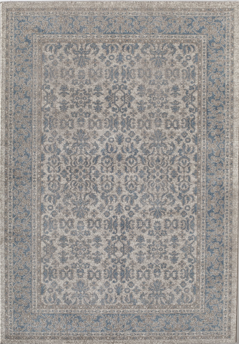Rugs America Estelle Collection Ivory Seafoam ET250A Transitional Oriental Area Rug 2' x 3'