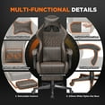 thumbnail image 6 of Huracan Gaming Chair  for Adults, Computer Office Chair with Footres Massage Lumbar Support & Headrest, High Back Vintage Game Chair,  Brown, 6 of 8
