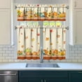 thumbnail image 3 of Fall Thanksgiving Kitchen Curtain Valance 3 Piece Set, Pumpkin Sunflower Maple Leaf Kitchen Decor,Thanksgiving Autumn Kitchen Curtains and Valance for Living Room Bedroom Kitchen Cafe Decor 36In, 3 of 6