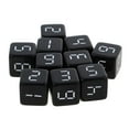 thumbnail image 3 of 5xSet De 10 Dados D6 Troquel De Seis Caras Negro Con Números Blancos Para Juego De Mesa 16mm 5 piezas, 3 of 8