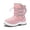 Pink, variant on GYMEPIC Kids Waterproof Snow Boots Warm Winter Shoes Anti Slip Outdoor Boots Easy On Off for Boys Girls
