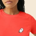 thumbnail image 5 of Dalix Ghost Embroidered Soft Cotton Short Sleeve T Shirt Womens in Poppy Red XL X-Large, 5 of 5